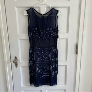 Nicole Miller Sequin Cocktail Navy Size 4